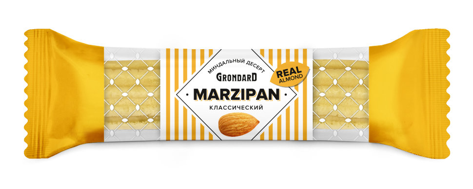  TM Grondard   (10361) Батончики НЕглазированные Марципановые Классика, (28шт по 40г)        в Бирске