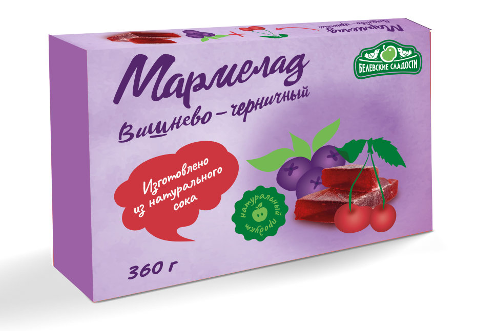  Мармелад  "Вишнево-черничный" белевский 360г   в Бирске