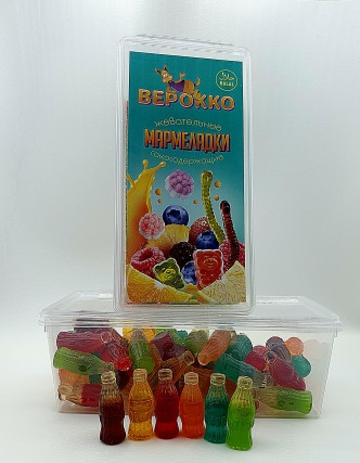 №2 Жевательный мармелад Бутылочки МИКС, 250г      в Бирске