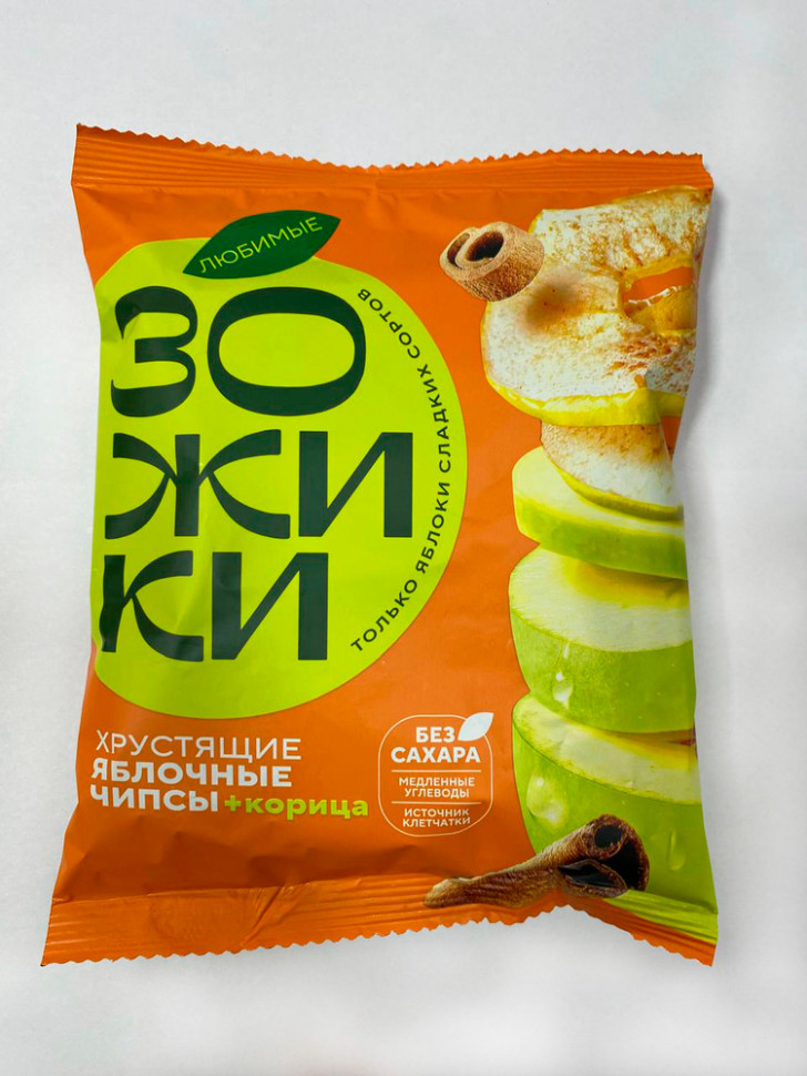  Зожики Яблочные+корица чипсы, 25г  в Бирске