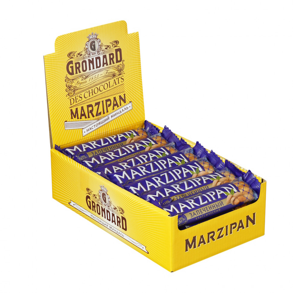  TM Grondard   (11161) Батончики НЕглазированные Марципановые Запечённые, (28шт по 40г)    в Бирске
