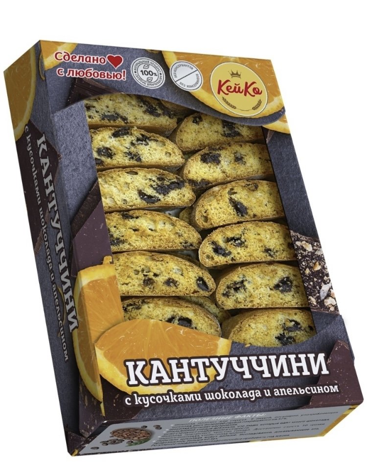  Кей Ко Кантуччини с кусочками шоколада и апельсином, 200г   в Бирске