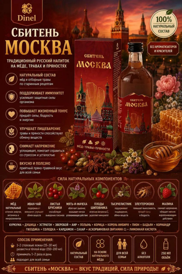 №3 Сбитень Москва, 250мл  в Бирске